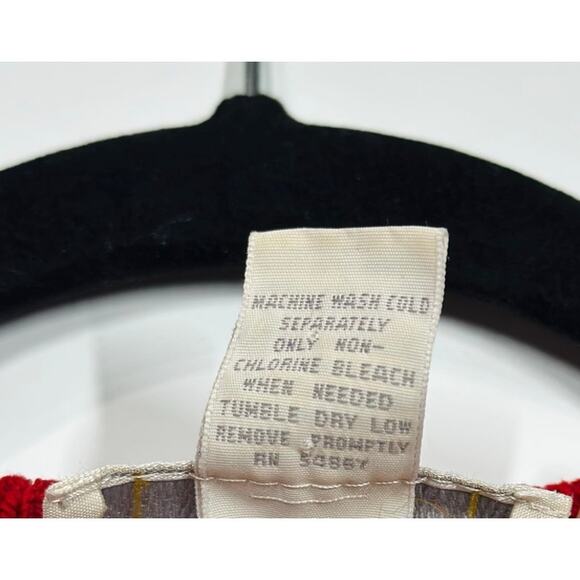 VTG 90s Express Tricot Sweater Red 1/4 Zip Casual Preppy Winter Women's Size XS - Picture 7 of 8